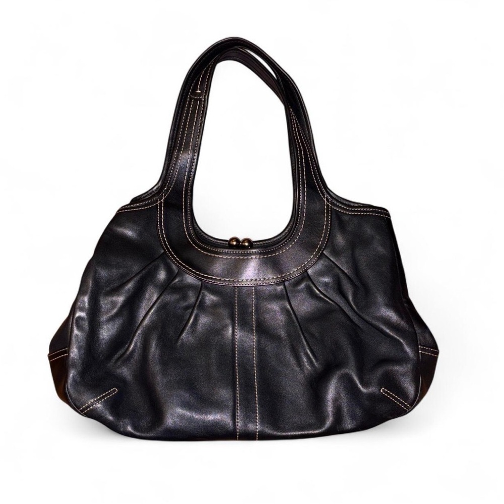 Coach Ergo Pleated framed patent leather satchel Vintage